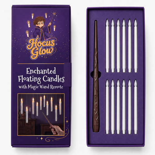 Enchanted Candle Kit — 12 LED Hanging Candles + Wand Remote