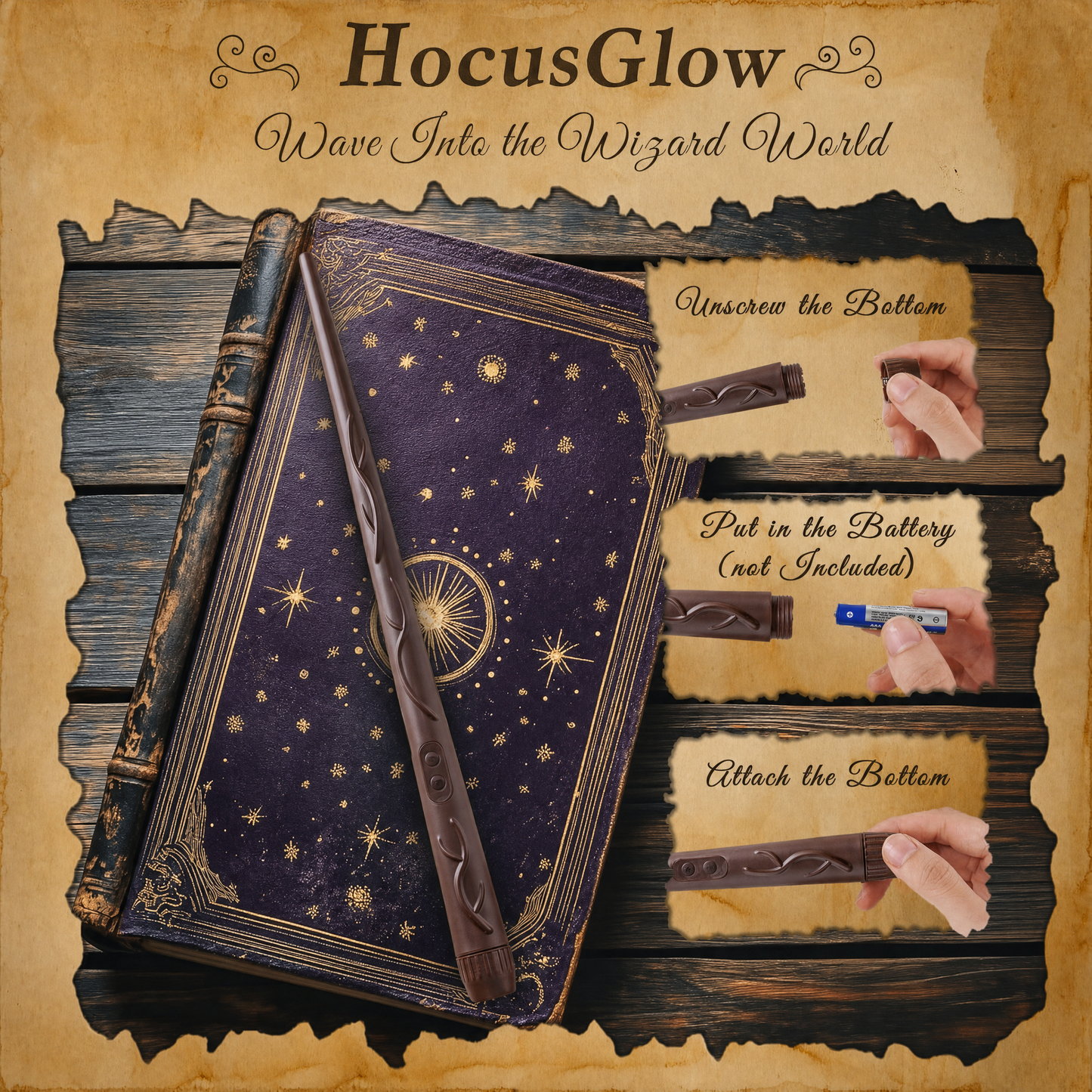 Enchanted Candle Kit — 12 LED Hanging Candles + Wand Remote